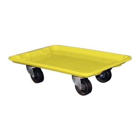 Mfg Tray Molded Fiberglass Toteline Dolly 780438 for 20-1/2" x 12-7/8" x 8" Tote, Yellow 7804385126